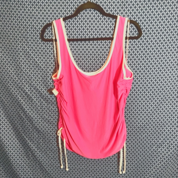 Derek Heart - Junior plus hot pink and white tie up tank top. New. Size - 2XL - Picture 6 of 6